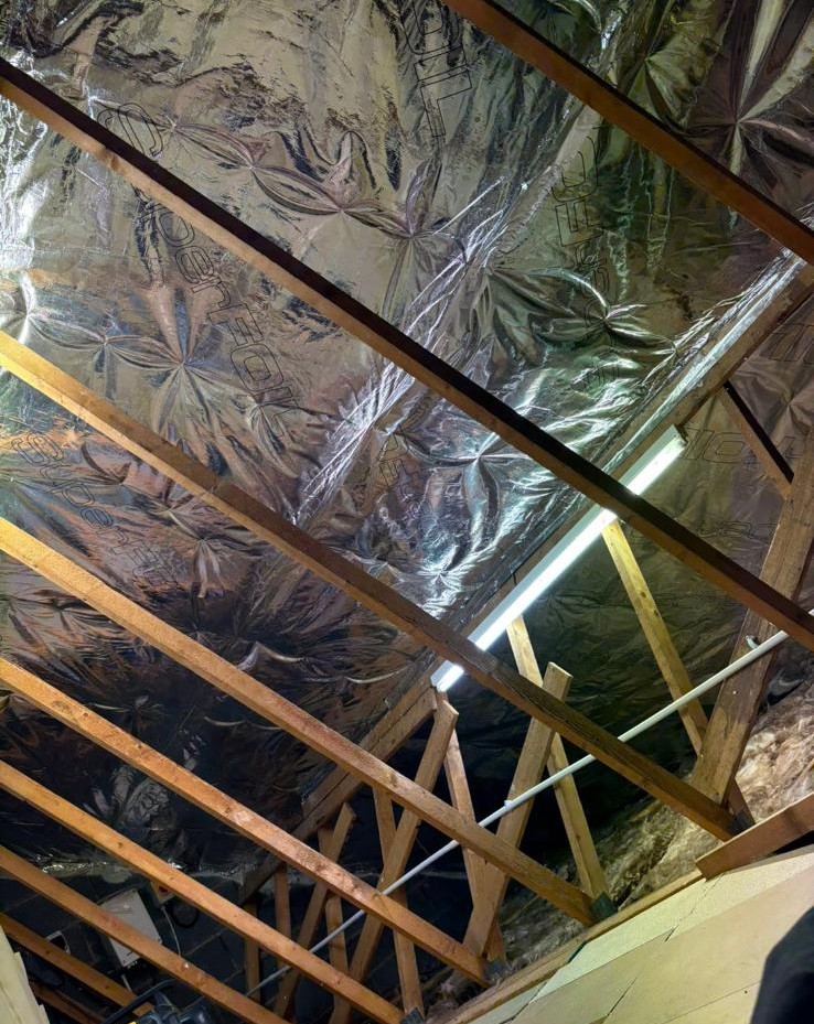 SuperFoil reflective insulation fitted between rafters